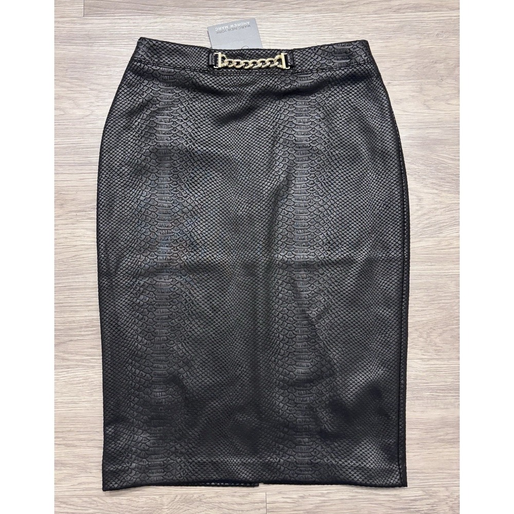 Marc New York Sz XS Faux Snake Leather  Full Control Waistband Skirt Pencil